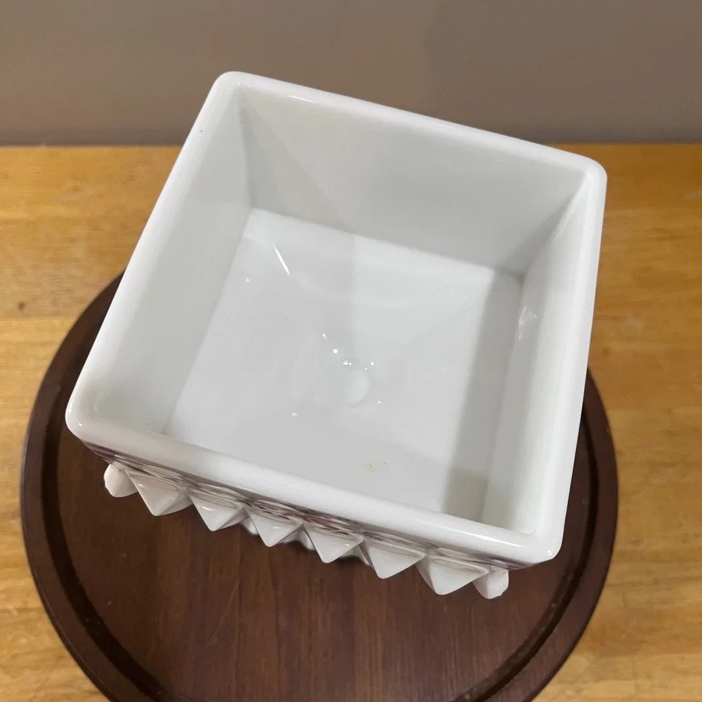 Vtg Westmoreland Milk Glass Pedestal Candy Dish Hand Painted Roses Gold Trim 10